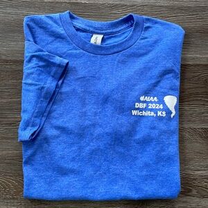 AIAA Design Build Fly Short Sleeve Blue T-Shirt 2024